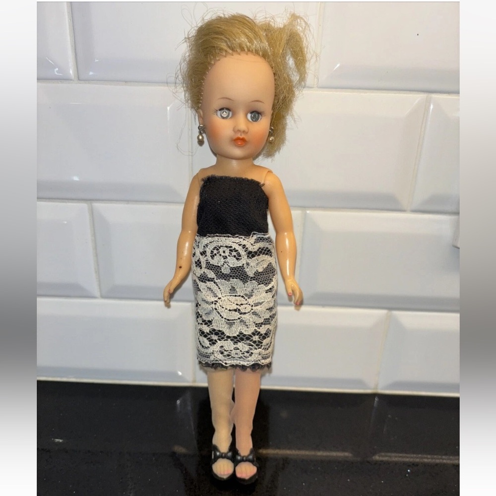 Vintage Horseman Cindy Doll 10" w Heels Dress Earrings Jeanstyles Garter Belt
